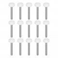 Uxcell 15pcs M5x35mm Threaded Knurled Thumb Screws Zinc Plated Carbon Steel Clamping Knobs Grip Plastic Round Head Thumbscrews
