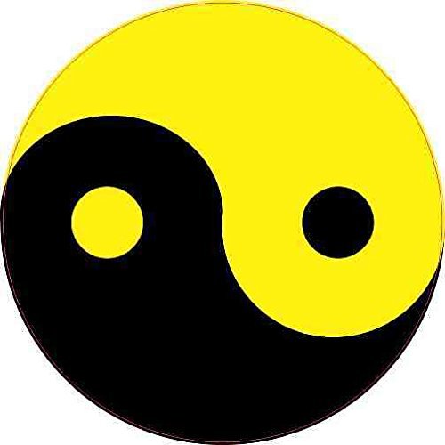 Stickertalk Yin Yang Vinyl Sticker 3 Inches By