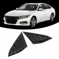 Fydun Rear Side Window Louver Panel Glossy Black Molding Trim For 2018-2022