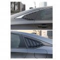 Fydun Rear Side Window Louver Panel Glossy Black Molding Trim For 2018-2022