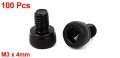 Uxcell M3 X 4mm Hex Bolt Socket Head Cap Machine Screws Fasteners Black 100pcs