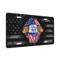 6x12 Inch License Plate Cover Aluminum Israeli National Flag Blood Inside Me Car Tag For Women Men Vanity Gifts