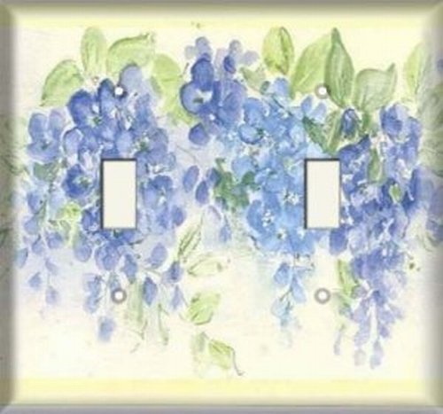 Snazzyswitch Blue Morning Decorative Light Switch Cover Double Toggle Wall Plate