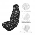 Tianheyue Black And White Dinosaur Skeleton Front Seat Covers 2 Pack Vehicle Protector Car Mat Fit Most Bucket Seats