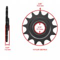 Caltric Front And Rear Sprockets Kit Compatible With Honda Cr125r Cr 125r 2004 2005 2006 2007