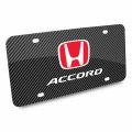 Ipick Image Made For Honda Accord Black Carbon Fiber Look Graphic Special Aluminum Metal License Plate
