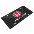 Ipick Image Made For Honda Accord Black Carbon Fiber Look Graphic Special Aluminum Metal License Plate