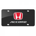 Ipick Image Made For Honda Accord Black Carbon Fiber Look Graphic Special Aluminum Metal License Plate