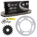 Niche Drive Sprocket Chain Combo For Suzuki Gsxr750 Front 17 Rear 43 Tooth 525v O-ring 110 Links