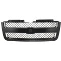 Chevy Trailblazer Grille Assembly 2006 2007 2008 2009 Lt Model Textured Gray Shell And Insert With Chrome Molding Plastic Paint 