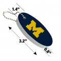 Graphics More University Of Michigan Primary Logo Floating Keychain Oval Foam Fishing Boat Buoy Key Float