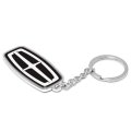 Lincoln Logo In Black Double Side 3d Die-cut Metal Key Chain Key-charm