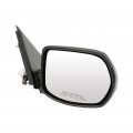 Ocpty Black Passenger Side View Mirror Smooth With Power Adjustment Heated Manual Folding W Cover Compatible For 2012-2015
