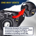 G-plus Headlights Assembly Compatible With 2007-2013 Toyota Tundra 2008-2017 Sequoia Bumper Headlamp Cleara Lensa Black