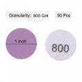 Uxcell 50pcs 1-inch Purple Sanding Discs 800 Grits Hook And Loop Professional Aluminum Oxide Sand Paper Mini Size For Wood