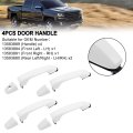 4pcs Exterior Door Handle With Caps Fit For Chevrolet Silverado 1500 2014-2018 2500hd 3500hd 2015-2019 Gmc Sierra 