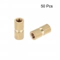 Uxcell Knurled Insert Nuts M5 X 16mm L 7mm Od Female Thread Brass Embedment Assortment Kit 50 Pcs