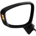 Door Mirror Driver Side For Mazda Cx 5 2013 2014 2015 Power Glass Non Heated Manual Folding With Signal Light Paintable 