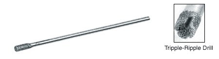 Triple Ripple Diamond Drill 1 Mm Pack Of 6 For Glass Trd116 Spiral Flute Music Wire Drills Hand Held Rotary Tools