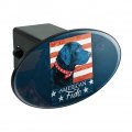 American Fido Usa Flag Lab Dog Oval Tow Trailer Hitch Cover Plug Insert
