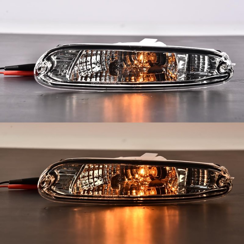 Front Bumper Turn Signal Lights With Bulbs For Mazda Mx-5 Miata 1990-1997 Halogen Clear Driver And Passenger Side 8bn151060