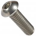 M6-1 00 X 12mm Button Head Socket Cap Screws Allen Drive Iso 7380 Stainless Steel 18-8 Full Thread Plain Finish Flat Point 