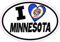 5in X 3 Oval I Love Minnesota Sticker By Stickertalk 