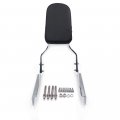 Httmt Mt138-f Motorcycle Chrome Flame Fire Backrest Sissy Bar Compatible With 2001-2006 Shadow Spirit 750 Vt750