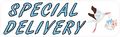 10in X 3in Blue Special Delivery Magnet Magnetic Baby Boy Bumper Magnets By Stickertalk 
