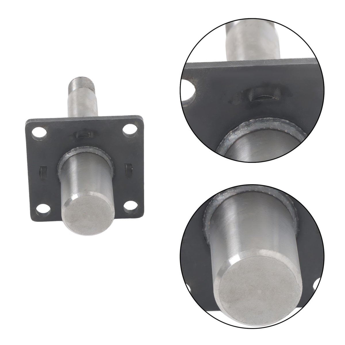 Bt16 Round Spindle With 4 Bolt Brake Flange 2 Pack 8 25 In Length For Utility Cargo Boat Trailers And Light Duty Rvs