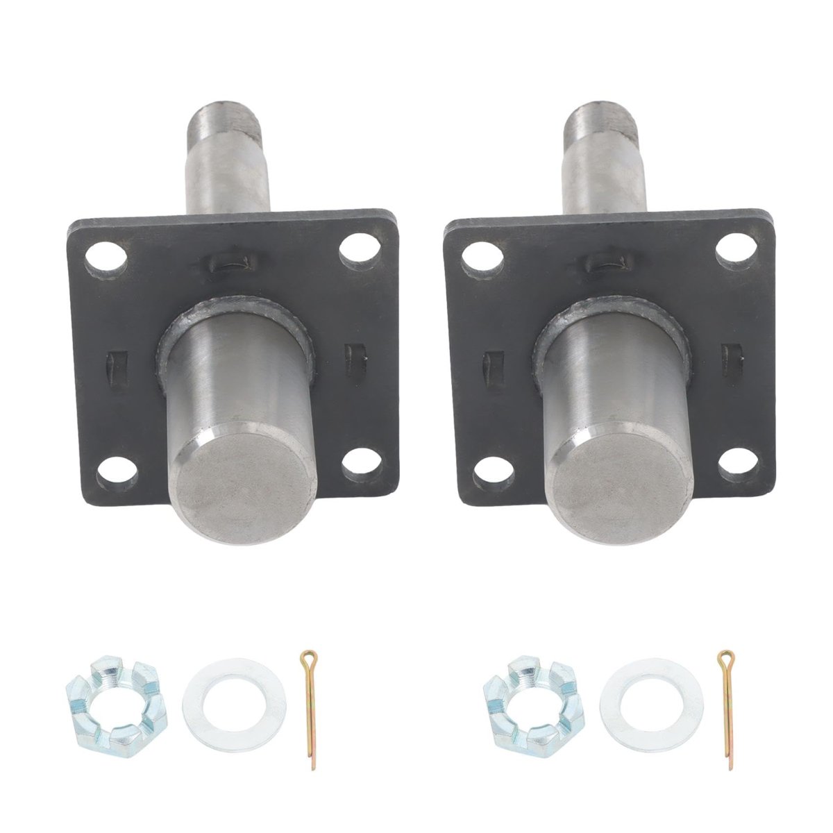 Bt16 Round Spindle With 4 Bolt Brake Flange 2 Pack 8 25 In Length For Utility Cargo Boat Trailers And Light Duty Rvs