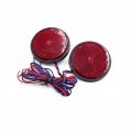 Uxcell 2 Pcs Round Shaped Red Led Reflector Tail Brake Light Lamp For Motorcycle