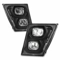 Akkon Fit 2003-2017 Volvo Vnl Auxiliary Driving Bumper Led Fog Light Lamp Black Left Drive Driver Passenger 