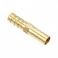 X Autohaux 1 Set 8mm Copper Hose Barb Fitting Connector For Joiner Air Water Fuel Pipe With 10 Clamps