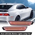 G-plus Rear Fender Led Side Marker Light Lamp Pair White Lens Compatible With Chevy Camaro Ls Lt Ss Z 28 Zl1 2010-2015 92246253