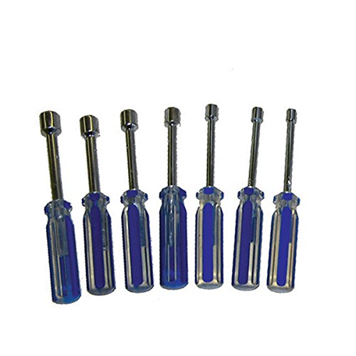 7 Piece Nut Driver Set Pro Series 5mm To 11mm Drins-07m Tempered Tool Steel Metal Drivers