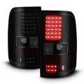 Acanii For 2004-2008 Ford F150 Pickup Styleside Black Housing Smoked Lens Led Tail Lights Brake Lamps Pair Left Right Cyber V2
