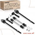 A-premium Set Of 6 Sway Bar Link Inner Outer Tie Rod End Compatible With 1999-2007 Chevy Silverado 1500 Classic 2500 Tahoe