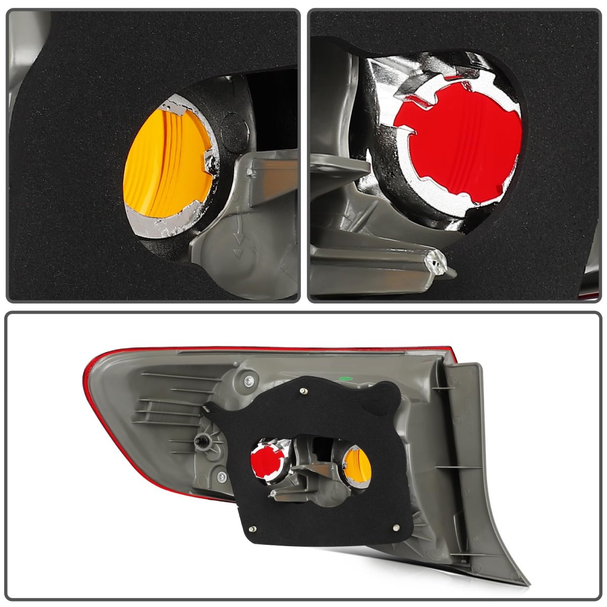 Right Side Taillight Assembly Fit With 2009-2010 For Toyota Corolla Headlight Red Clear Oe 81550-02460 Bulbs Not Include