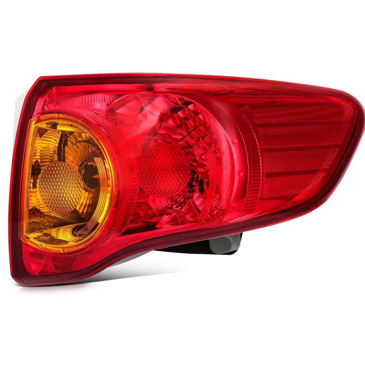 Right Side Taillight Assembly Fit With 2009-2010 For Toyota Corolla Headlight Red Clear Oe 81550-02460 Bulbs Not Include