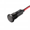 Uxcell Pilot Dashboard Light Dc 12v 12mm Green Led Signal Indicator Aluminum Shell With Symbol Small Lamp