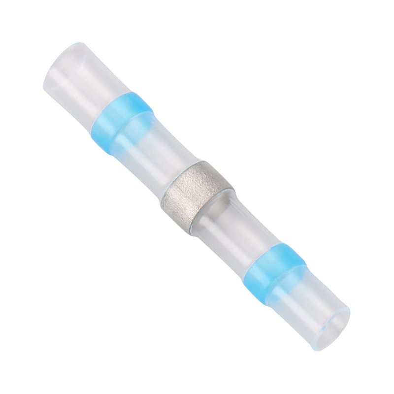 Baomain Solder Seal Wire Connectors 16-14 Awg Heat Shrink Butt Connector Waterproof Insulated Electrical Splice Terminals