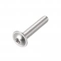 Uxcell Flanged Button Head Socket Cap Screws M4 22mm Hex Drive 304 Stainless Steel Fasteners Bolts Fully Threaded Machine Screw