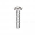 Uxcell Flanged Button Head Socket Cap Screws M4 22mm Hex Drive 304 Stainless Steel Fasteners Bolts Fully Threaded Machine Screw