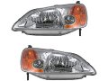 Headlight Assembly Set Of 2 For 2001-2003 Honda Civic Sedan 