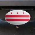 Washington D C The District Of Columbia Flag Oval Tow Trailer Hitch Cover Plug Insert