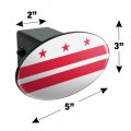Washington D C The District Of Columbia Flag Oval Tow Trailer Hitch Cover Plug Insert
