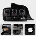 Acanii For 2005-2009 Ford Mustang Black Housing Led Perform Tail Lights Brake Lamps Pair Set Replacement Left Right
