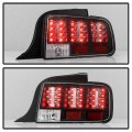 Acanii For 2005-2009 Ford Mustang Black Housing Led Perform Tail Lights Brake Lamps Pair Set Replacement Left Right