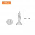 Uxcell 40pcs Flat Head Torx Screws M4 X 16mm 304 Stainless Steel Countersunk Self Tapping Anti-theft Wood Tamper Resistant Fit